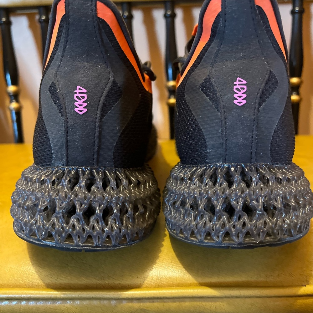 adidas 4DFWD 2 Black and Orange Athletic Shoes - Picture 2 of 11